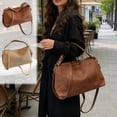 thumbnail image 1 of ufehgfjh Womens Handbags Women Handbags Fashion Tote Bag for Women Shoulder Bag Crossbody Purse Large Capacity Handbag with Zipper for Office Travel Brown, 1 of 7
