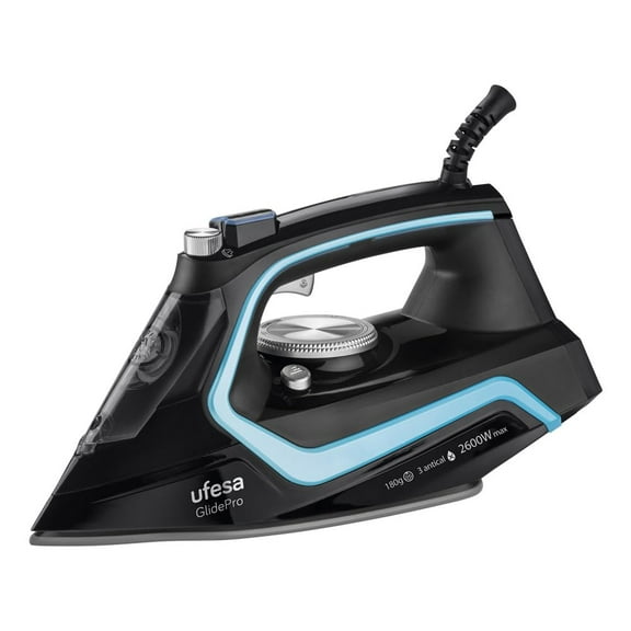 Ufesa PV2600 Glide Pro Steam Iron 2600W, Max Steam Strike 180g and Constant 35g/min, Ceramic So