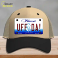 thumbnail image 1 of Uff Da Illinois Novelty License Plate Hat Mesh Khaki|Black, 1 of 1
