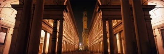 Uffizi Museum Palace Vecchio Florence Italy Canvas Art - Panoramic Images (36 x 12)