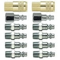 thumbnail image 1 of Uffy - Air Pneumatic Coupler Kit Industrial Style Ball Swivel 1/4" Connect NPT Male Quick Air Tool M Fitting Quality 12 PC Kit …, 1 of 4