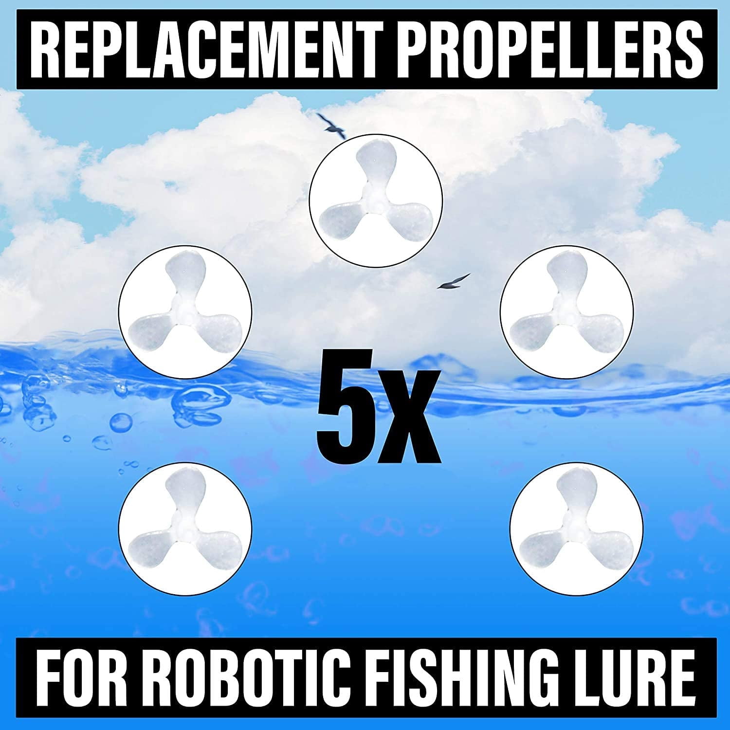 Ufish Ufish Robotic Fishing Lure 5X Propellers - Walmart.com
