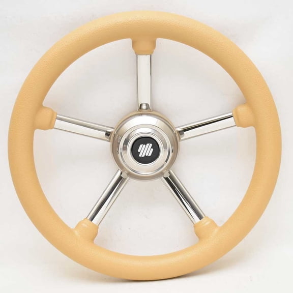 Uflex Boat Steering Wheel 42356E | V24C 13 7/8 Inch Tan Stainless