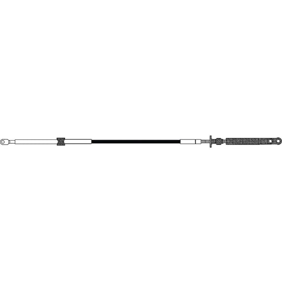 Uflex C4X12 Standard Control Cable with C4 Stroke 3.1" (80mm) for BRP/Evinrude (Pre-1979) - 12'