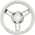thumbnail image 1 of Uflex Foscari 13.8" Steering Wheel with Vinyl Chrome Hub Grip, 1 of 1