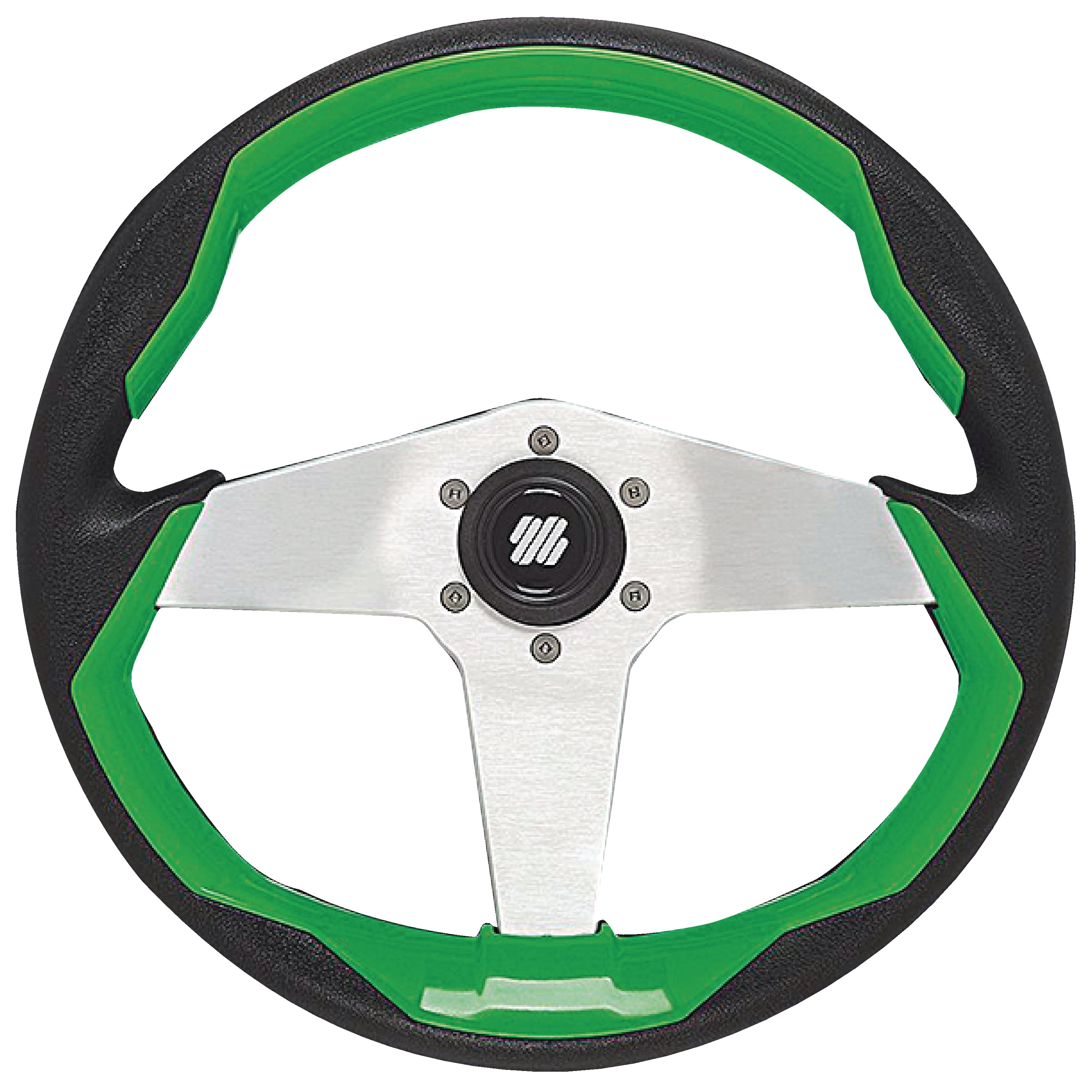 Uflex Grimani 13.8" Steering Wheel with Silver Spokes & Polyurethane