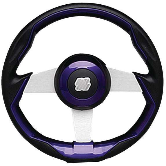 Uflex Grimani 13.8" Steering Wheel with Silver Spokes & Polyurethane Grip with Inserts