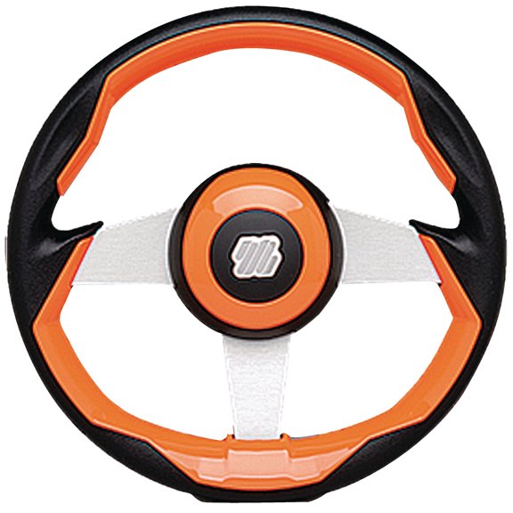 Uflex Grimani 13.8" Steering Wheel with Silver Spokes & Polyurethane Grip with Inserts