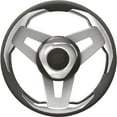 thumbnail image 1 of Uflex LOREDAN B/S/CH 13.8" Black Steering Wheel with Aluminum Spokes & Polyurethane Grip, 1 of 1