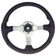 thumbnail image 1 of Uflex Nisida 13.8" Black Steering Wheel with Aluminum Frame, 1 of 1