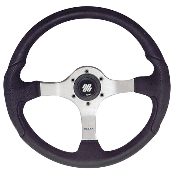 Uflex Nisida 13.8" Black Steering Wheel with Aluminum Frame