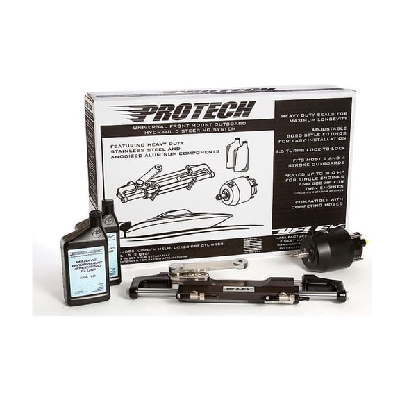 Uflex PROTECH 2.1 Front Mount Tilt OB Hydraulic System - Includes UP28T Helm Pump, Oil, UC128TS-2 Cylinder, & X52 Tilt - No Hoses