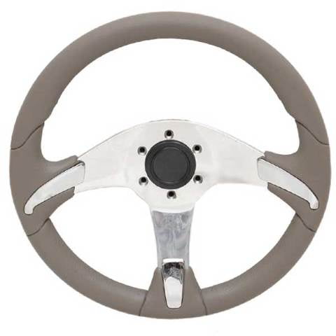 Uflex USA Boat Steering Wheel GORGONA-CH/T | 13 5/8 Inch Gray