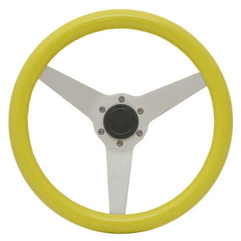 Uflex USA Boat Steering Wheel PONZA-Y/S | 14 x 3 1/4 Inch Yellow