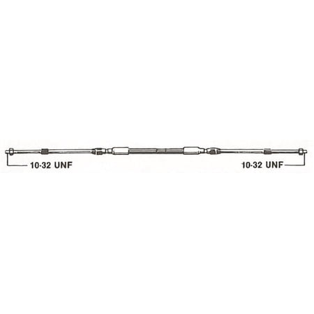 Uflex Engine Control Cable - 3300 Style, 18', C2X18