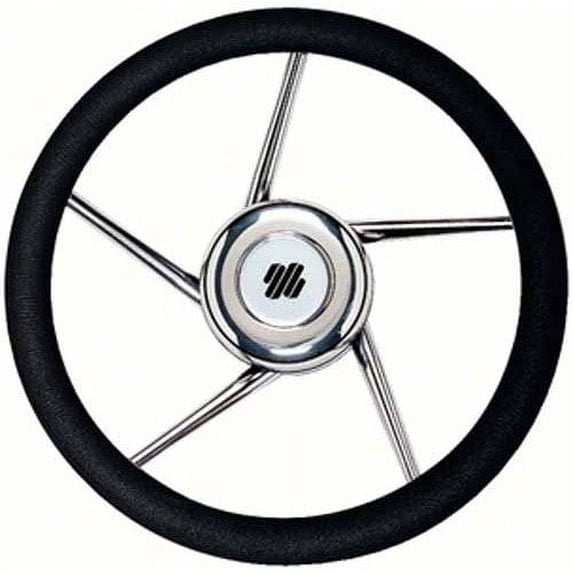 Uflex Steering Whl-Black Grip SS 5-Spk - V01