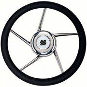 Uflex V01 Non-Magnetic Stainless Steel Steering Wheel - Black