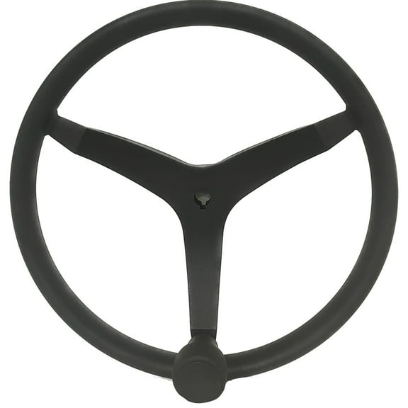 Uflex - V46-13.5" Stainless Steel Steering Wheel w/Speed Knob - Black