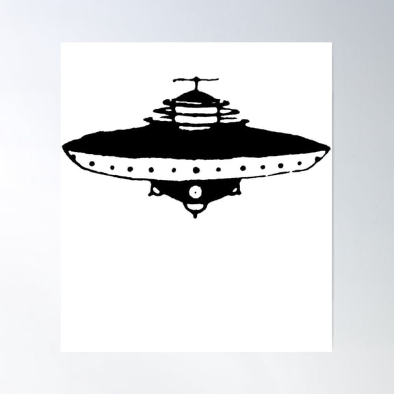 Ufo 1 Poster Wall Art, Modern Wall Decor For Living Room Bedroom, 8x12 UNFRAMED
