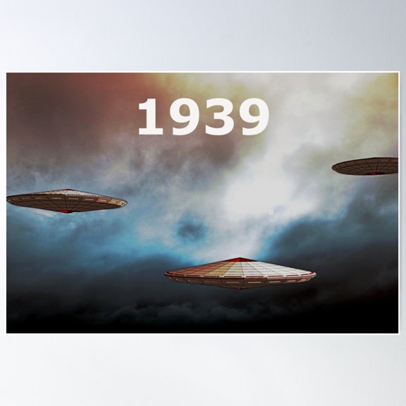 Ufo 1939 Poster Wall Art, Modern Wall Decor For Living Room Bedroom, 8x12 UNFRAMED
