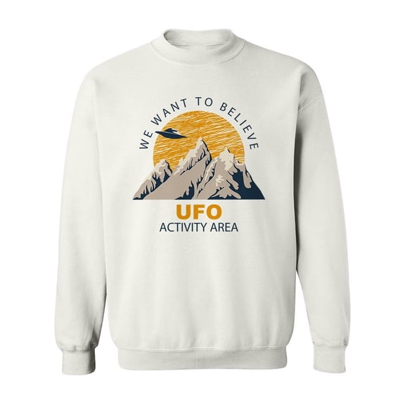 Ufo Activity Area Graphic Sweatshirt Men -Image by Shutterstock, Male Large