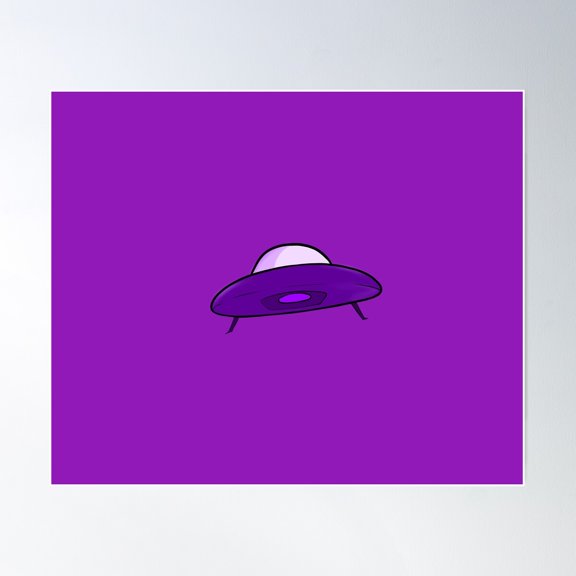 Ufo Alien Abduction Poster Wall Art, Modern Wall Decor For Living Room Bedroom, 8x12 UNFRAMED