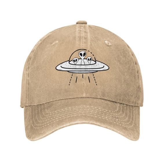 Ufo Aliens Unisex Adjustable Denim Baseball Cap Cotton Denim Dad Hat