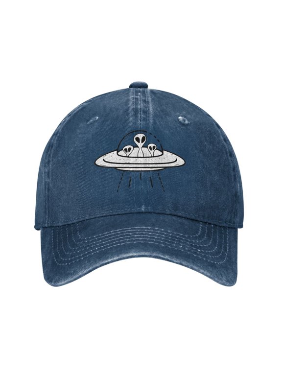 Ufo Aliens Cowboy Hat Baseball Hat Trucker Hat For Men Women Retro Denim Hats Baseball Cap Dad Hat