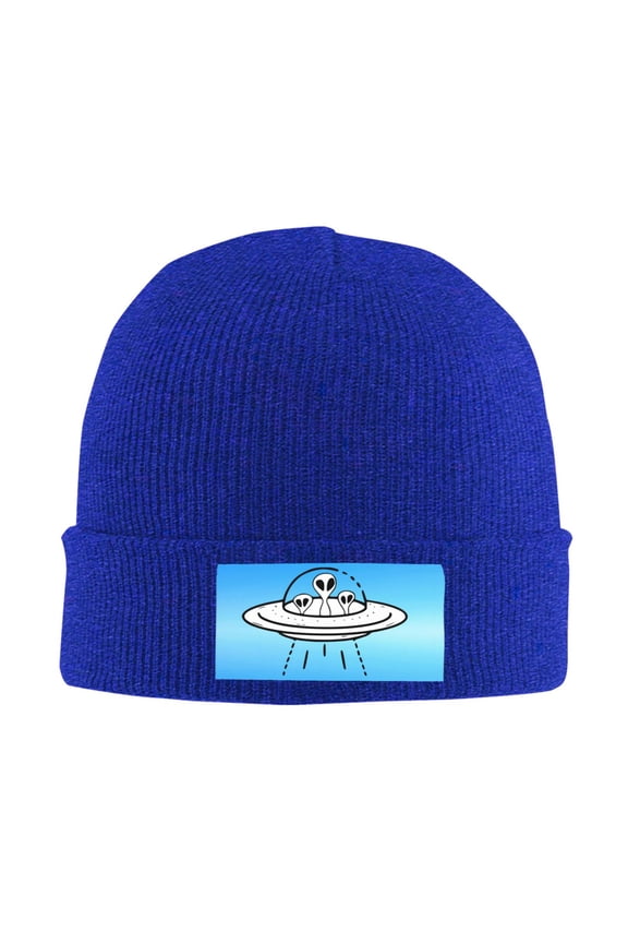 Ufo Aliens Men Women Knitted Hat Adult Knit Beanie For Fall Winter Knit Hat Cap