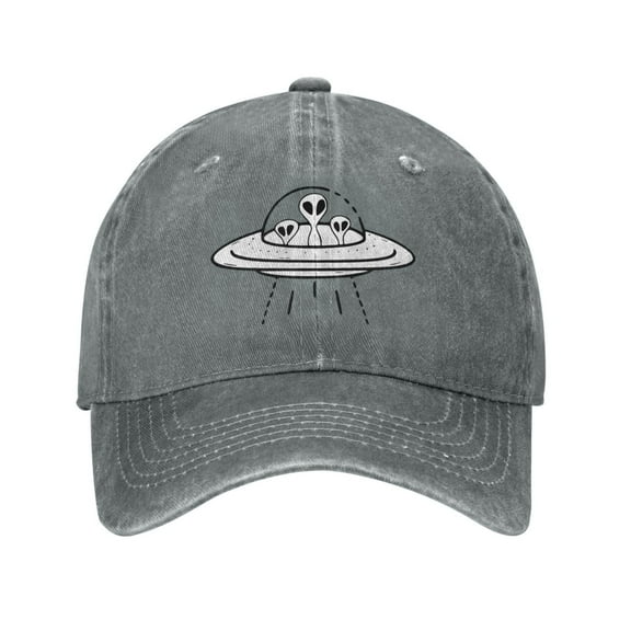 Ufo Aliens Unisex Adjustable Denim Baseball Cap Cotton Denim Dad Hat