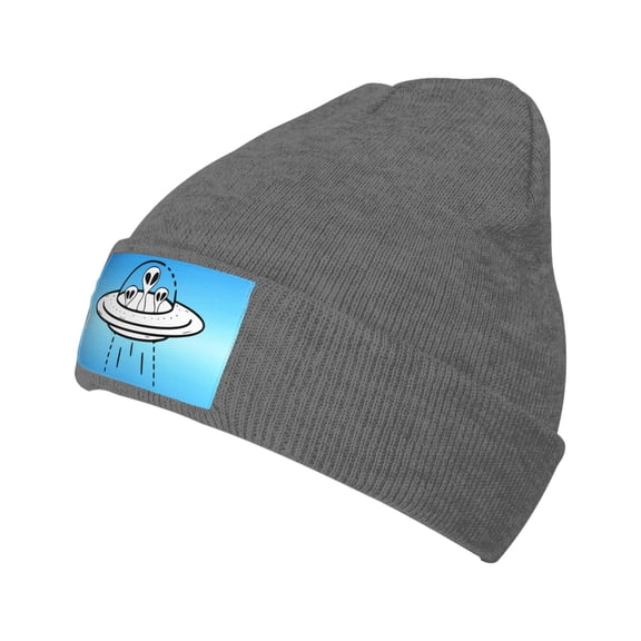Ufo Aliens Unisex Knitted Hats Fashionable Autumn And Winter Warm Beanie Knitted Hip-Hop Hat