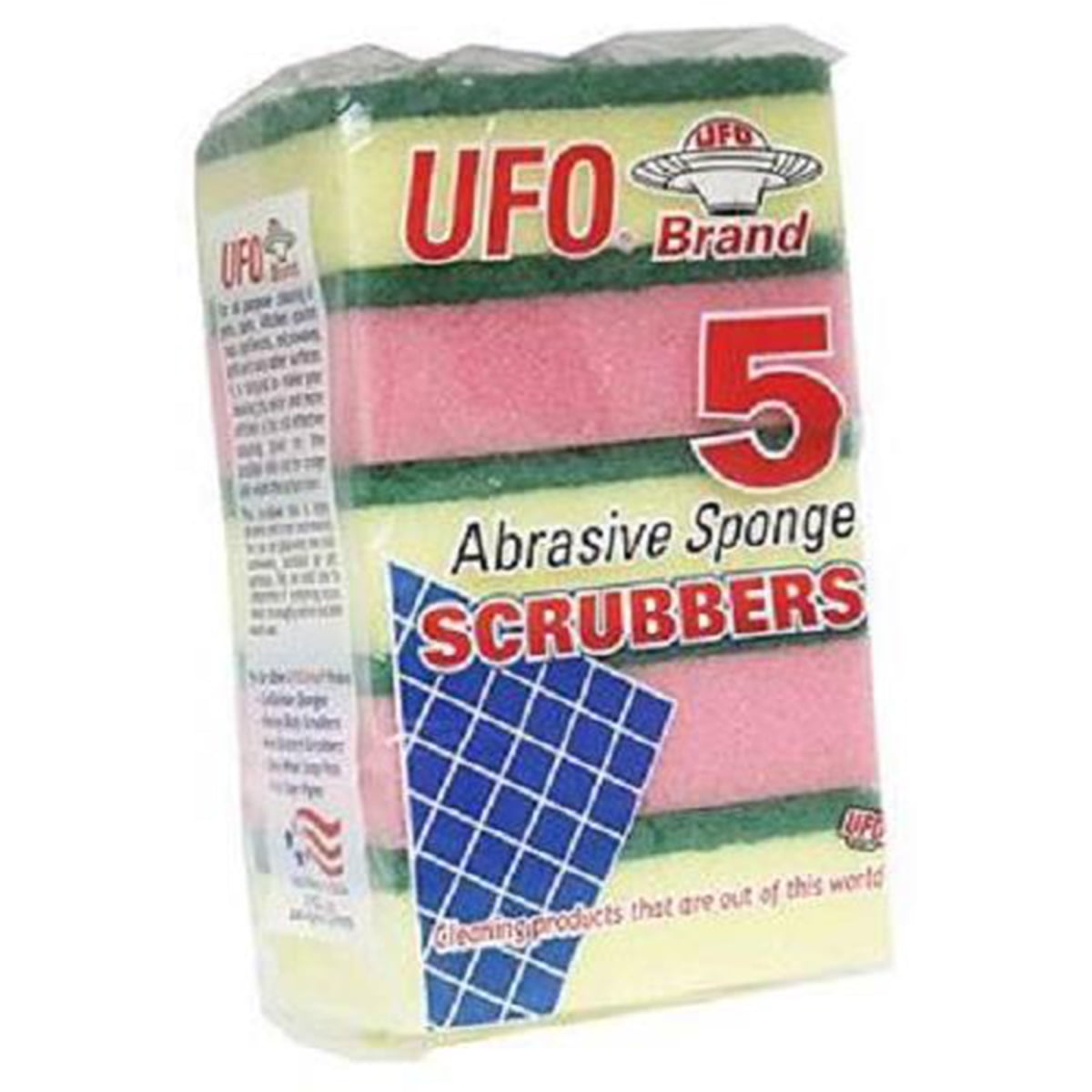 Ufo Brand, Abrasive Sponge Scrubber Pads, Count 1 Sponges & Cleaning