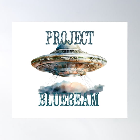 Ufo Conspiracy Project Poster Wall Art, Modern Wall Decor For Living Room Bedroom, 24x24 UNFRAMED