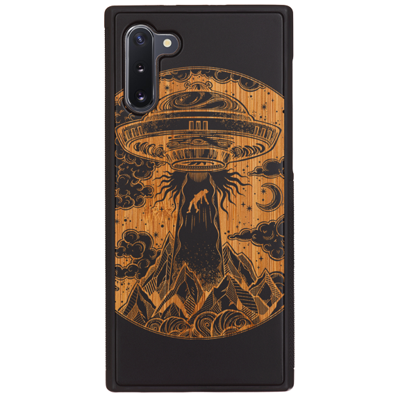 Ufo - Engraved Phone Model: Samsung Note 10, Color: Black