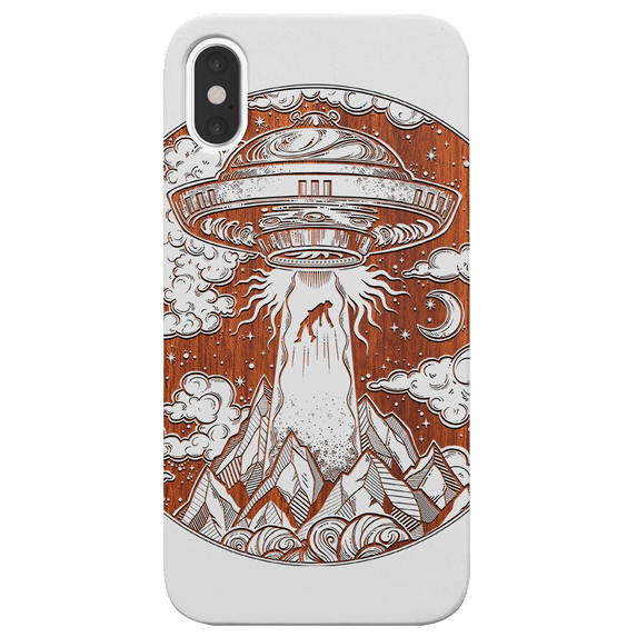Ufo - Engraved Phone Model: iPhone Xs Max, Color: White