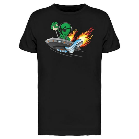 Ufo Hot Rod T-Shirt Men -Image by Shutterstock, Male 3X-Large