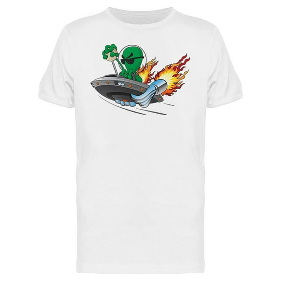 Ufo Hot Rod T-Shirt Men -Image by Shutterstock, Male x-Large