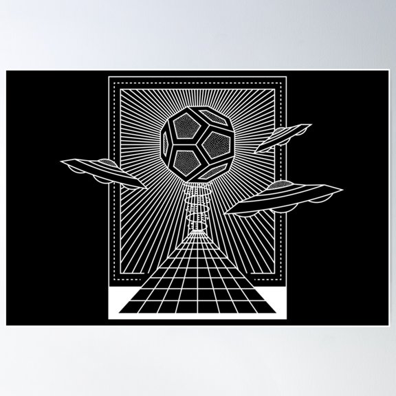 Ufo Iii - Brock Springstead Poster Wall Art, Modern Wall Decor For Living Room Bedroom, 8x12 UNFRAMED