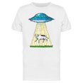 thumbnail image 1 of Ufo Kidnap Cow Sketch T-Shirt Men -Image by Shutterstock, Male Large, 1 of 2