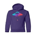 thumbnail image 1 of Ufo Lifting Human Hoodie Juniors -SPIdeals Designs,  Large, 1 of 4