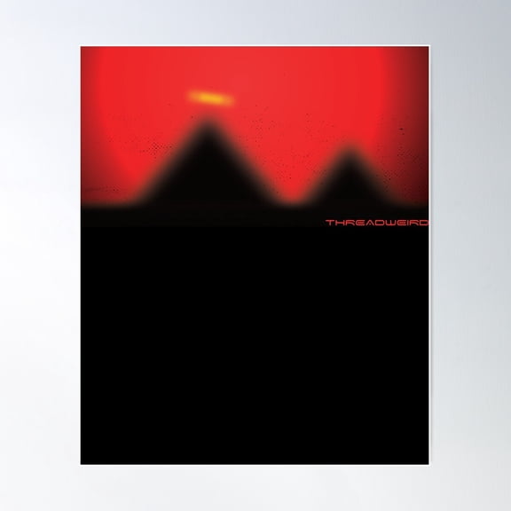 Ufo Over Ancient Egyptian Pyramids Poster Wall Art, Modern Wall Decor For Living Room Bedroom, 24x36 UNFRAMED