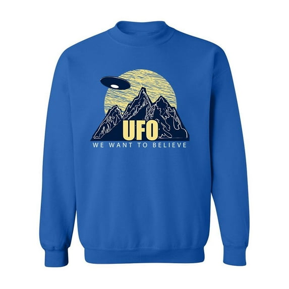 Ufo Over The Mountains Sweatshirt Men -Image by Shutterstock, Male Large