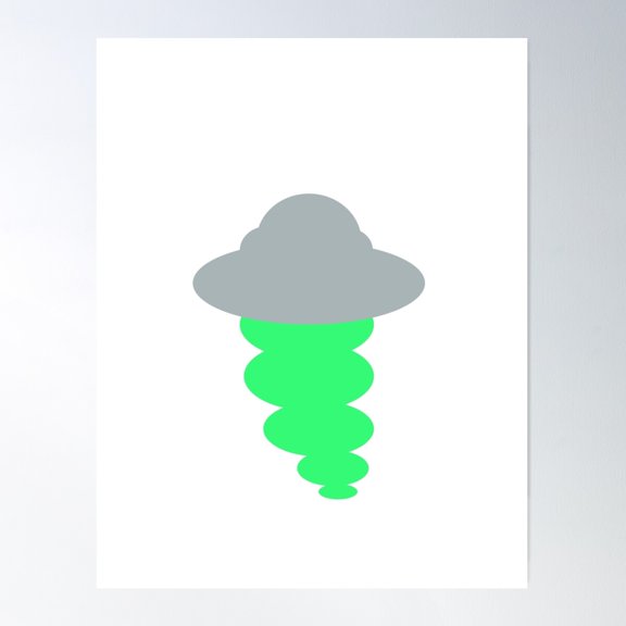 Ufo Poster Wall Art, Modern Wall Decor For Living Room Bedroom, 12x18 UNFRAMED