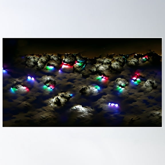 Ufo Rgbs Poster Wall Art, Modern Wall Decor For Living Room Bedroom, 8x12 UNFRAMED