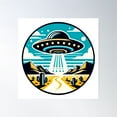 thumbnail image 1 of Ufo Road Desert Poster Wall Art, Modern Wall Decor For Living Room Bedroom, 16x24 UNFRAMED, 1 of 3