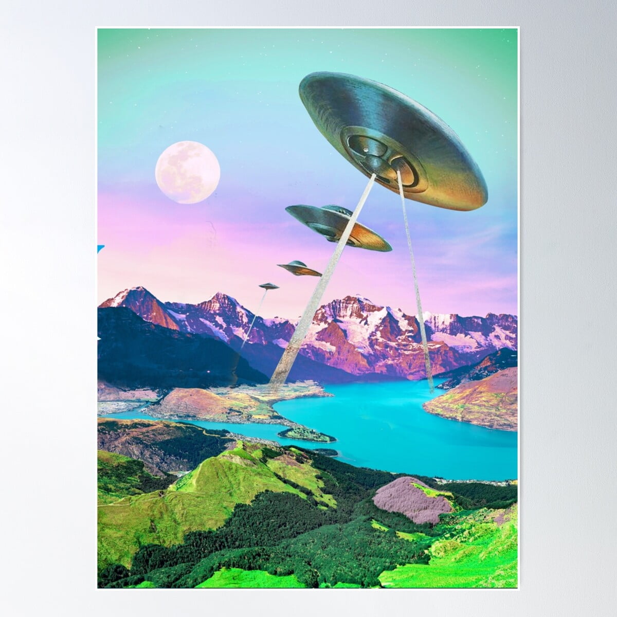 Ufo Sighting Poster Wall Art, Modern Wall Decor For Living Room