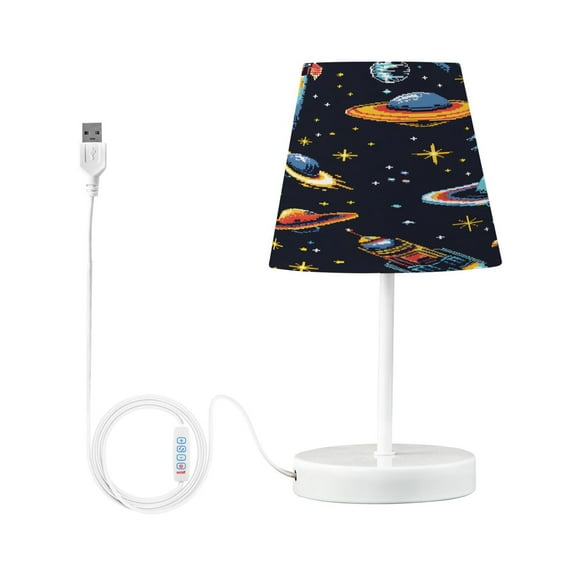 Ufo Spaceships Star Desk Lamp LED Table Nightstand Lamps with 3 Color Temperatures for Home Bedroom Living Room Decor 8x12