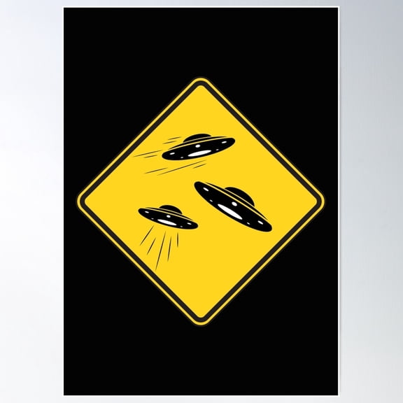 Ufo Sticker Essential Sticker Poster Wall Art, Modern Wall Decor For Living Room Bedroom, 24x36 UNFRAMED