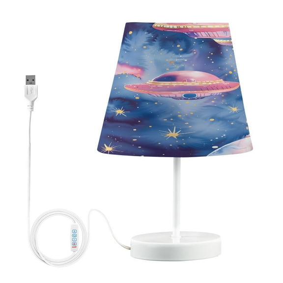 Ufo on Sky Desk Lamp LED Table Nightstand Lamps with 3 Color Temperatures for Home Bedroom Living Room Decor 8x12