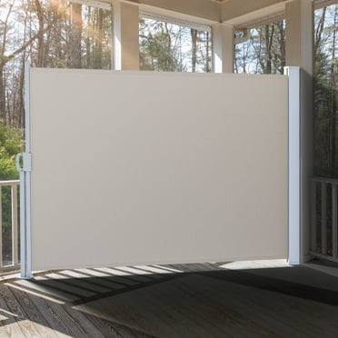 Uforic 118''X 78'' Side Screen Retractable Privacy UV-Resistant Waterproof  for Garden, Deck, Beige